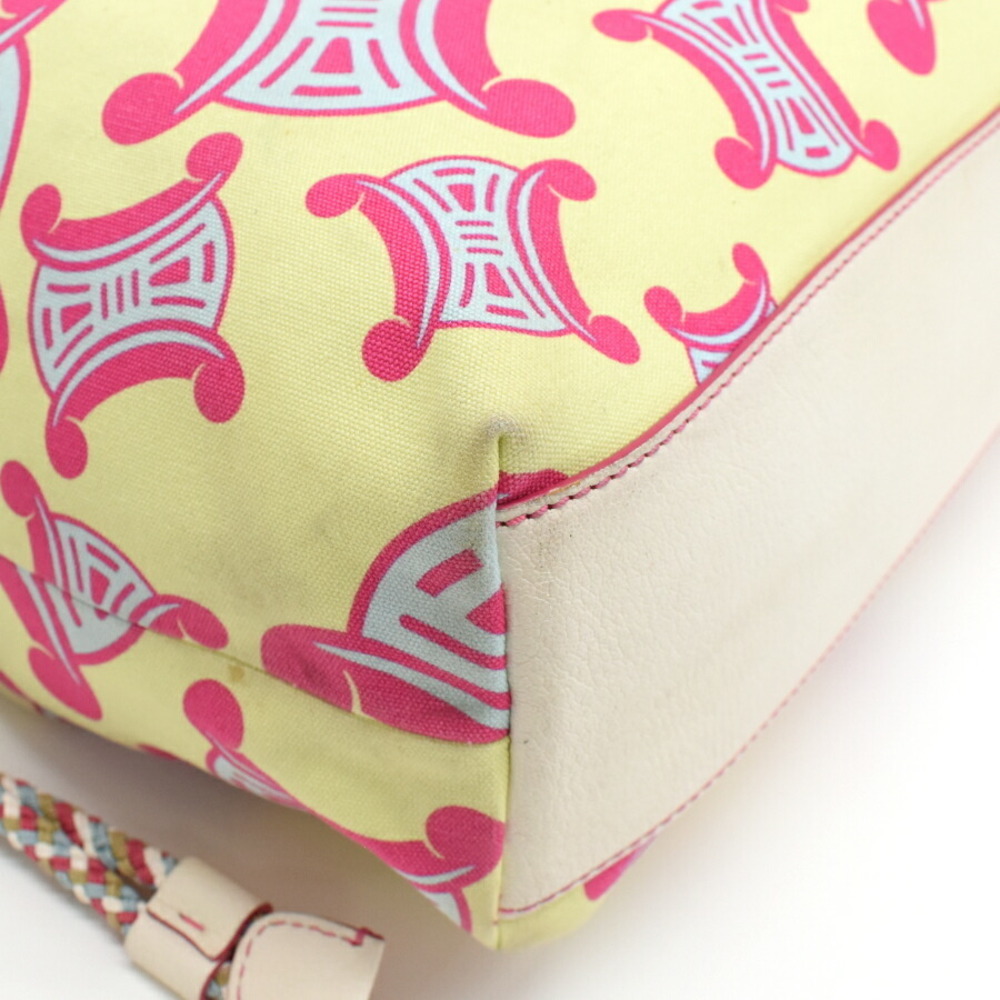 Celine Triomphe Leather Drawstring Shoulder Tote … - image 6